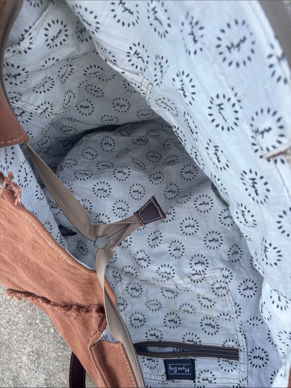 Myra “Juniper” canvas and hairon weekender bag - Picture 11 of 16
